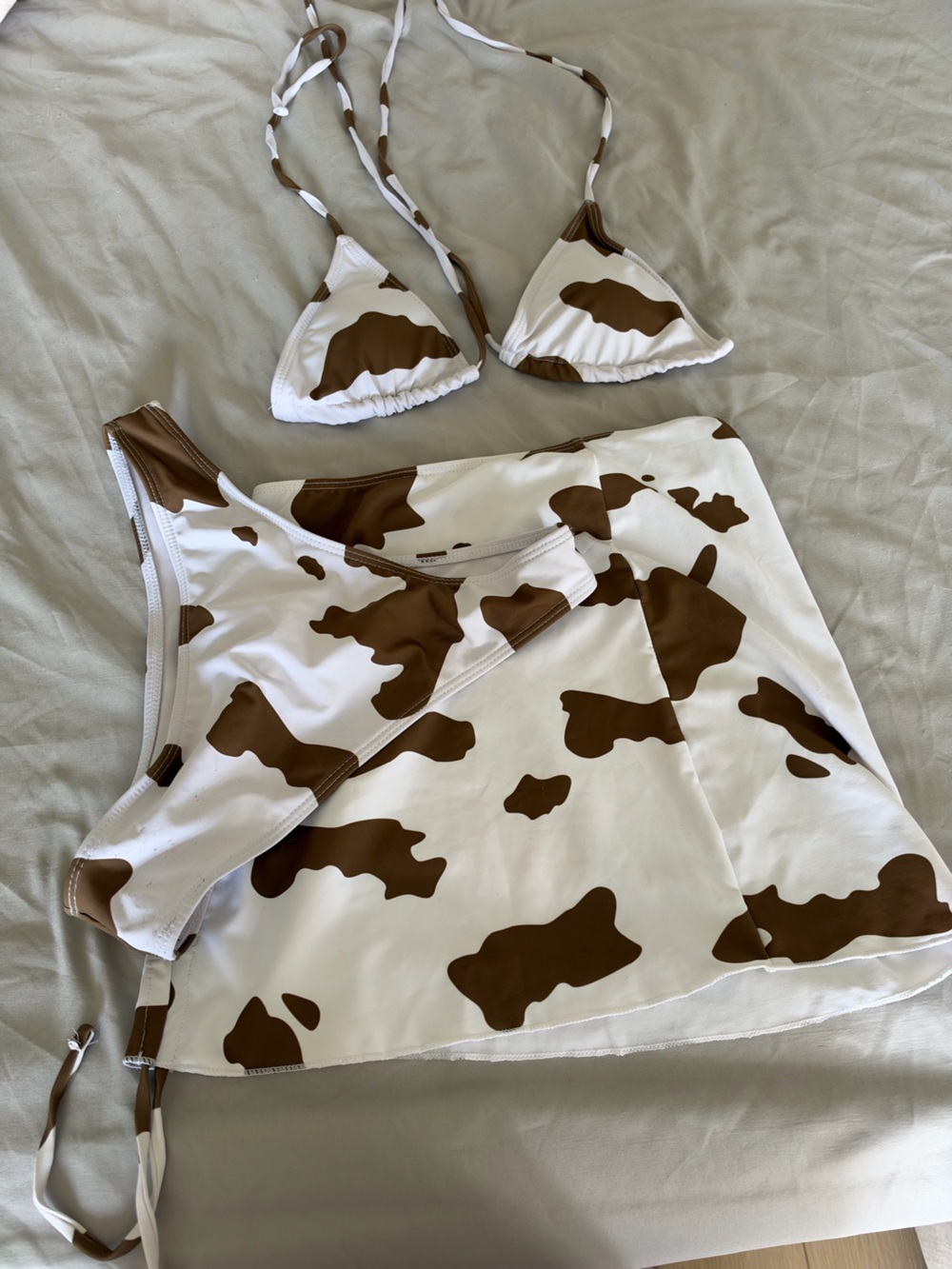 Cow Print Bikini Set